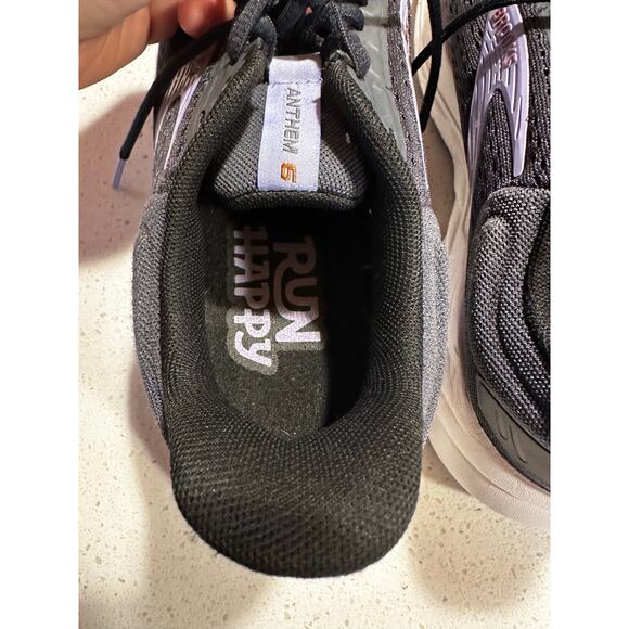 Brooks Women's 8.5 Anthem 6 Low Top Running Shoes Sneakers Black Purple Athletic - Picture 3 of 8